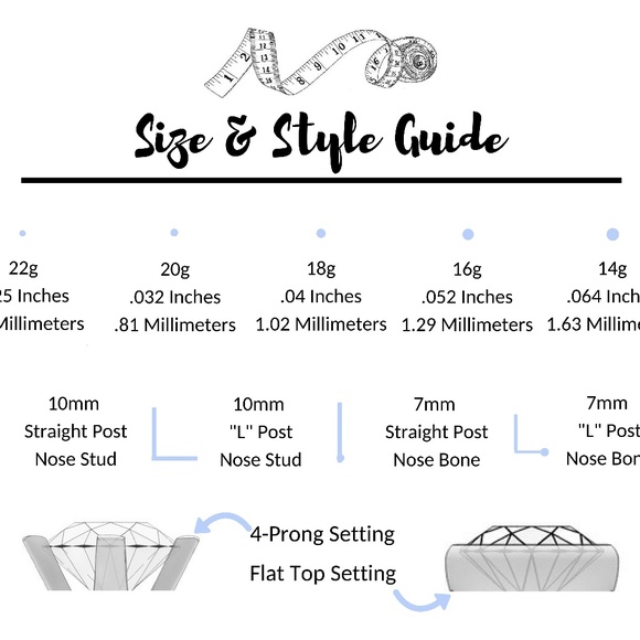 Nose Ring Nose Hoop Nose Stud 22g 20g 18g 16g - Picture 6 of 8